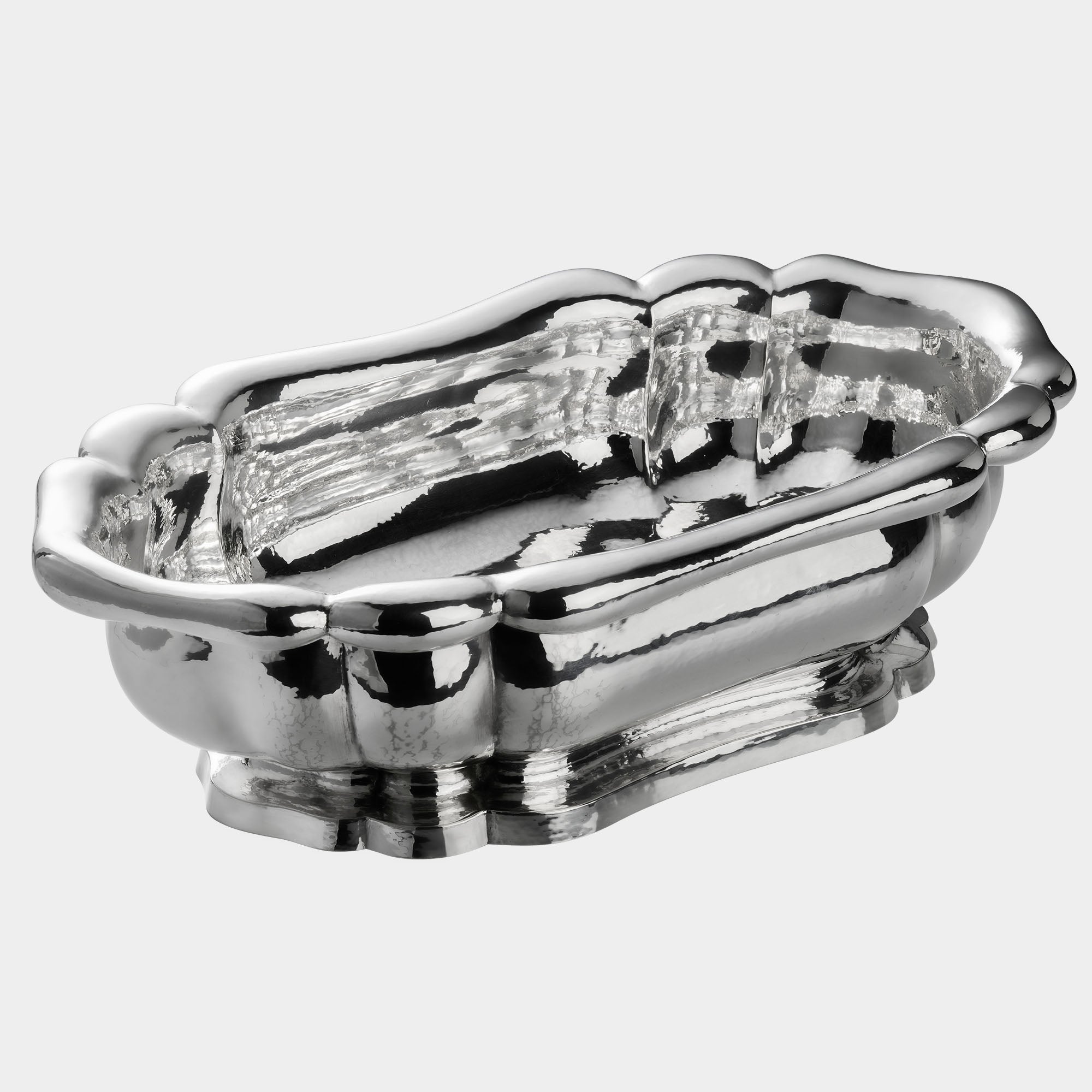 800er Silber-Jardiniere mit Hammerschlag
