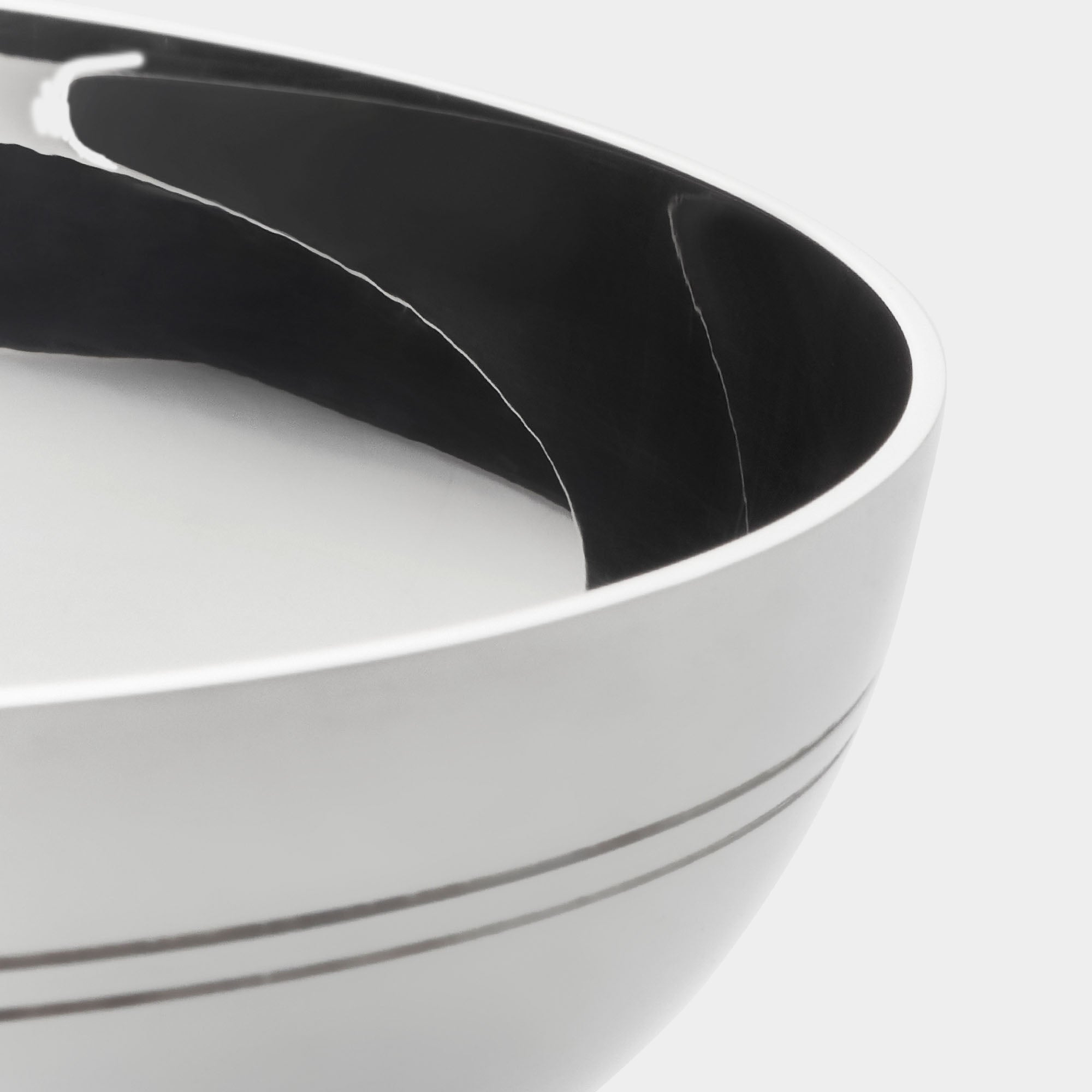 Silberschale mit gravierter Doppelrille - Bild 3