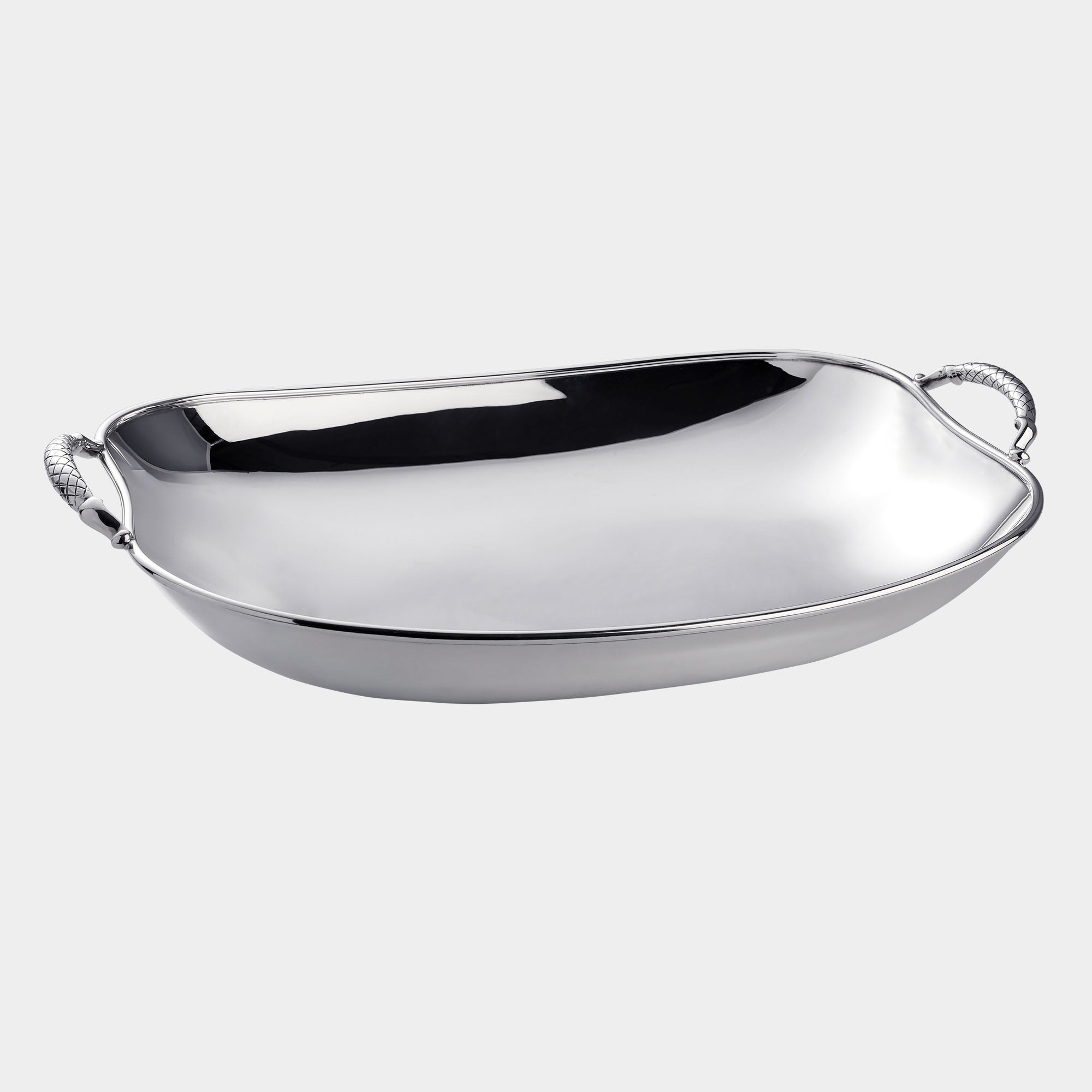 925er Silberschale mit Schlangengriffen - Bild 2