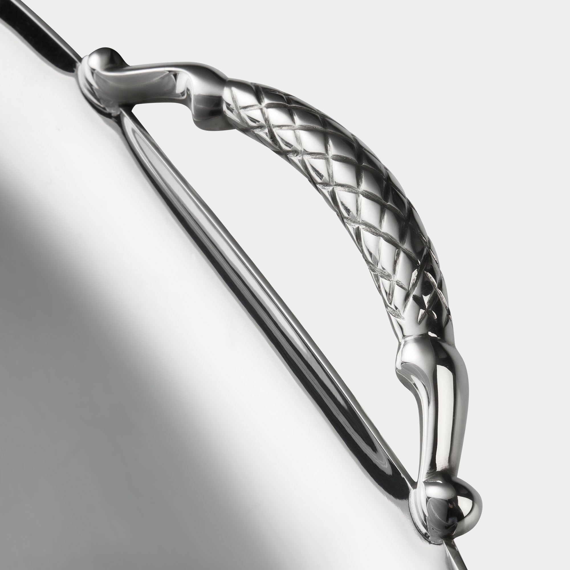 925er Silbertablett mit Schlangengriffen