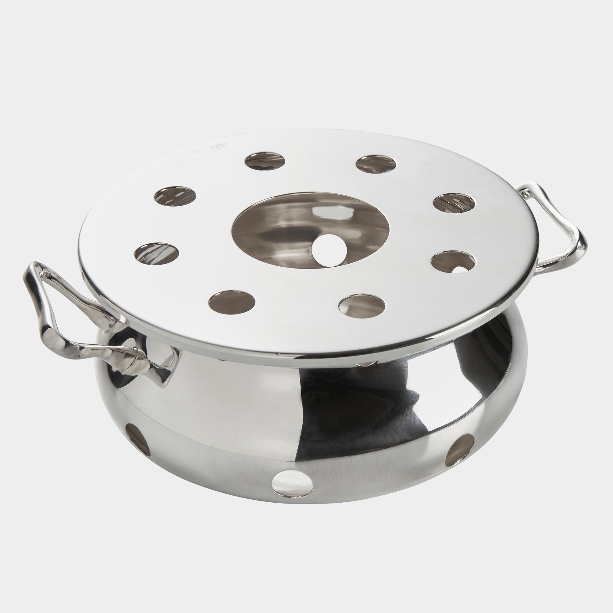 Hochwertiges 925er Silber-Stövchen mit Griffen - Bild 1