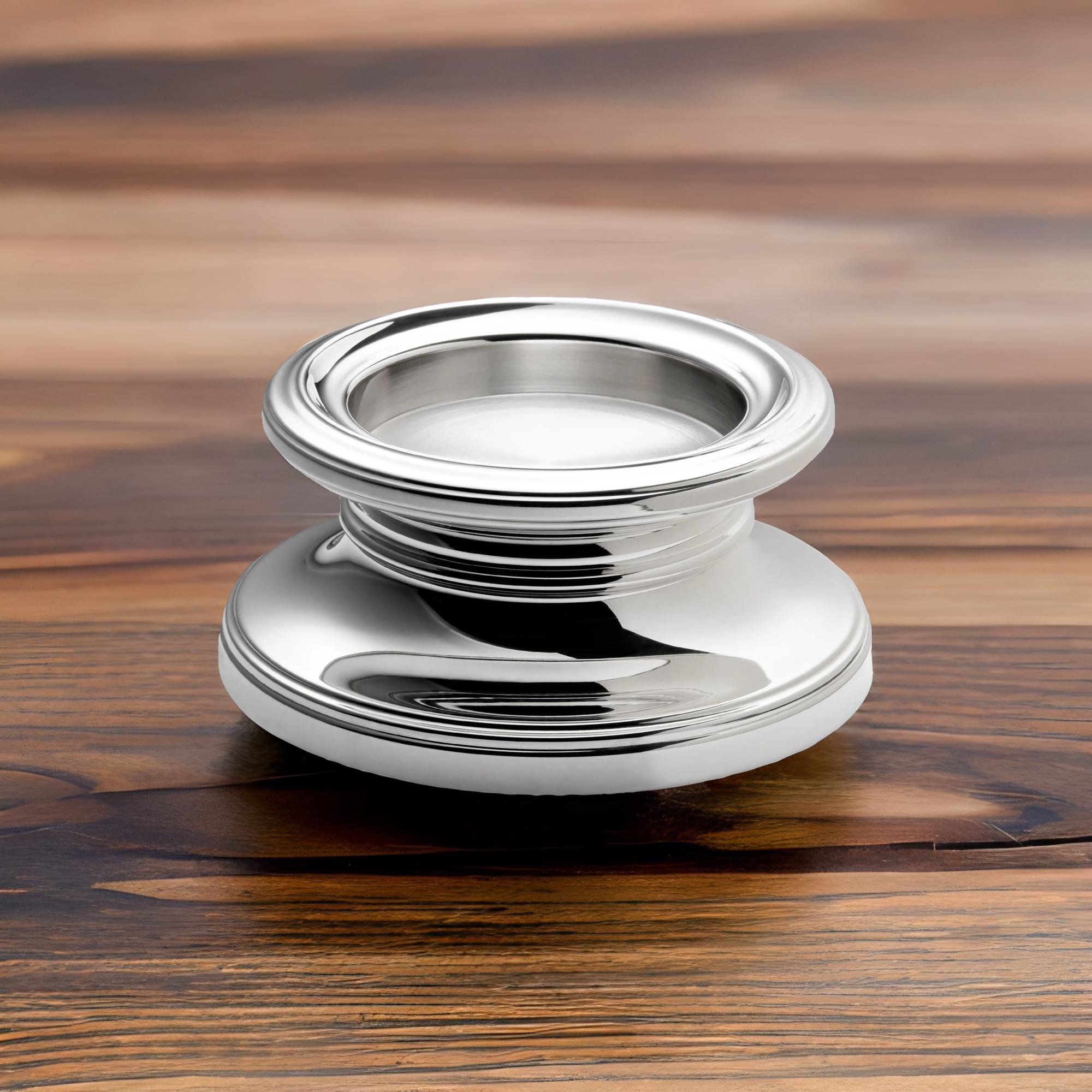 Edler 925er Echtsilber Stumpenleuchter - Englische Meisterarbeit - Bild 4