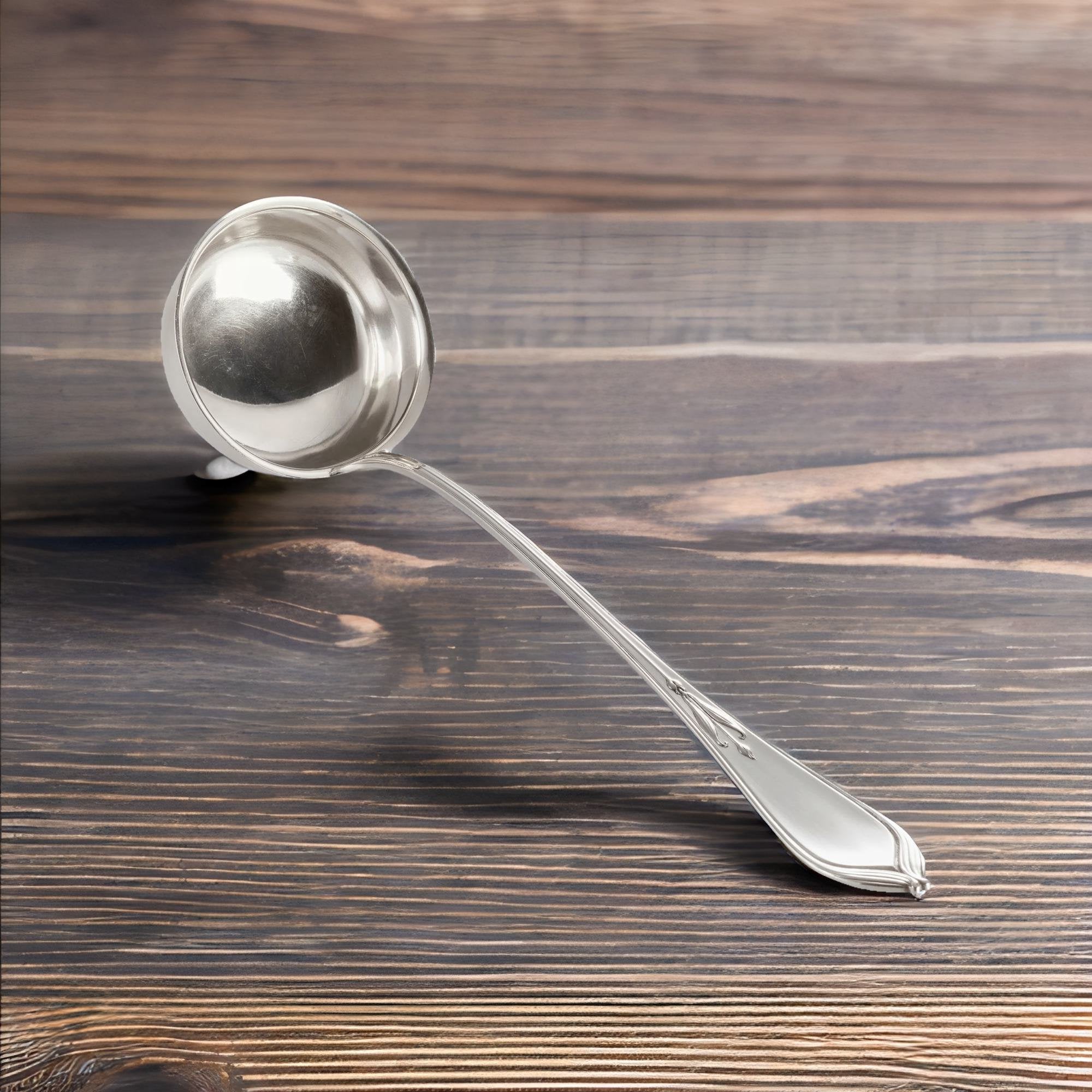 Handgefertigter Suppenschöpfer Bremer Lilie - 800er Echtsilber - Bild 4