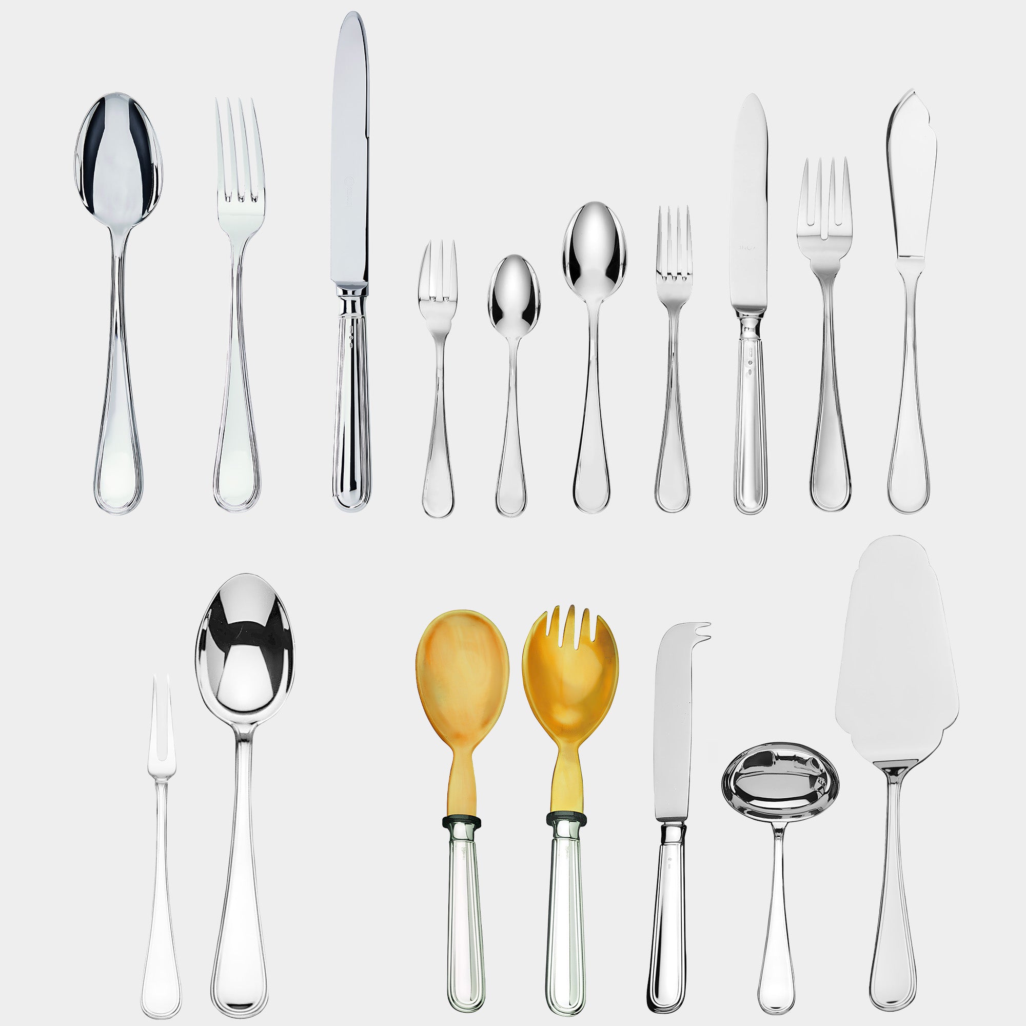 129-tlg. Silberbesteck-Garnitur - Modell Neufaden - Bild 1