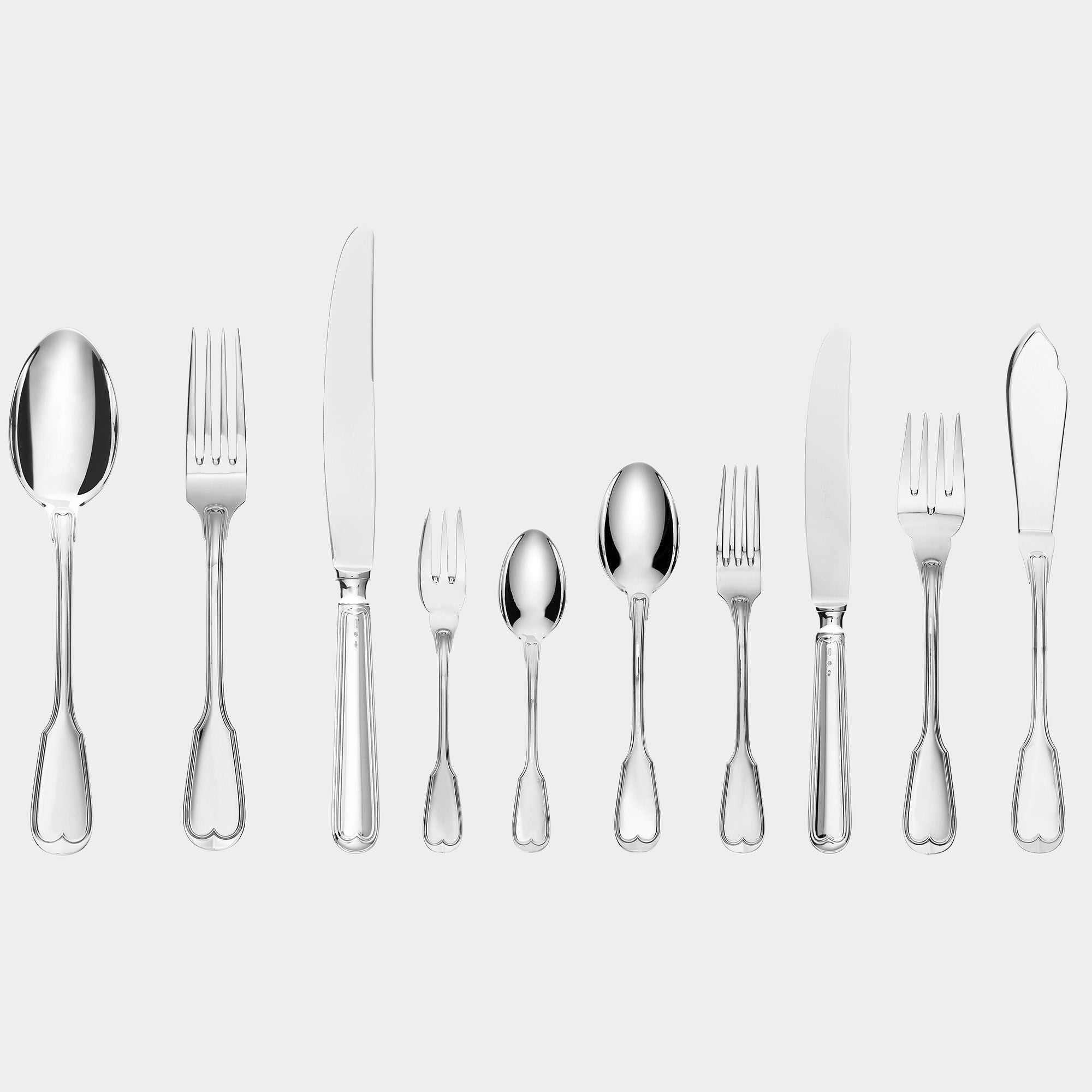 129-tlg. Silberbesteck-Garnitur - Modell Augsburger Faden - Bild 2