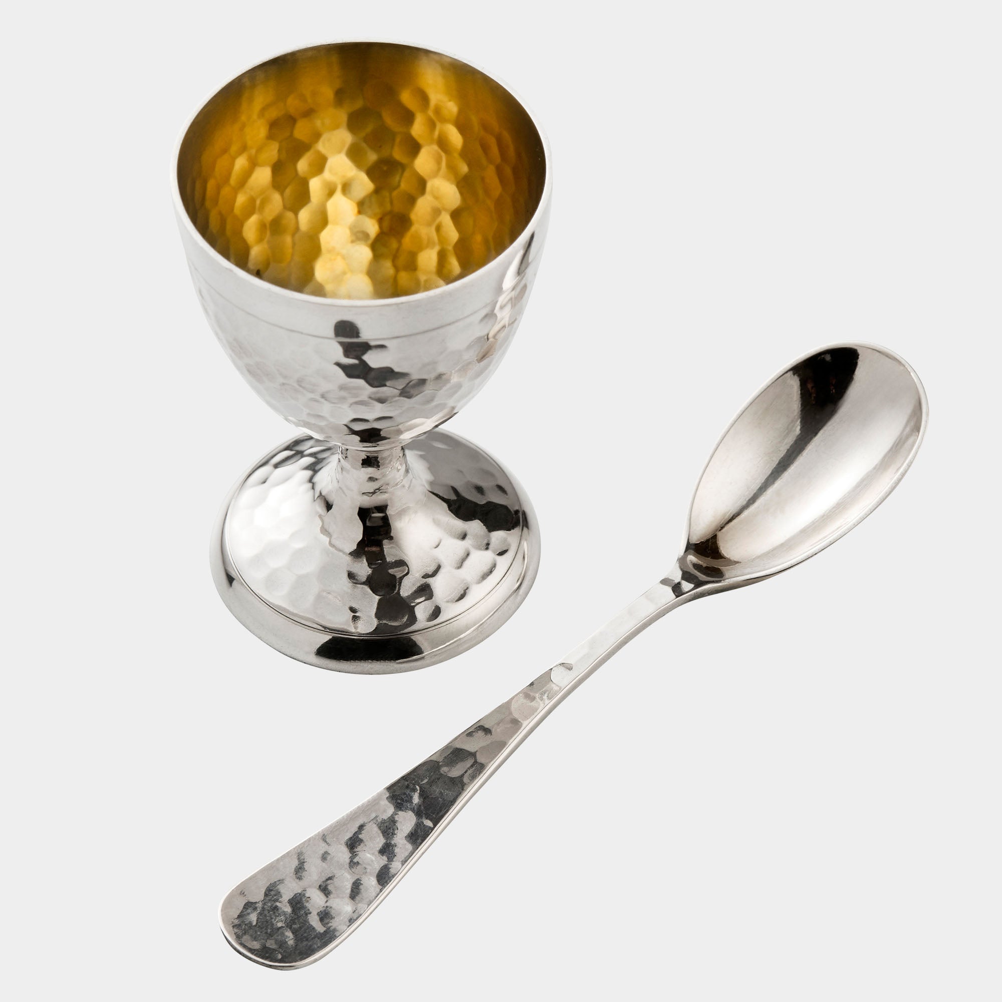 Eierbecher-Set 800er Silber mit Löffel von Koch & Bergfeld - Bild 6