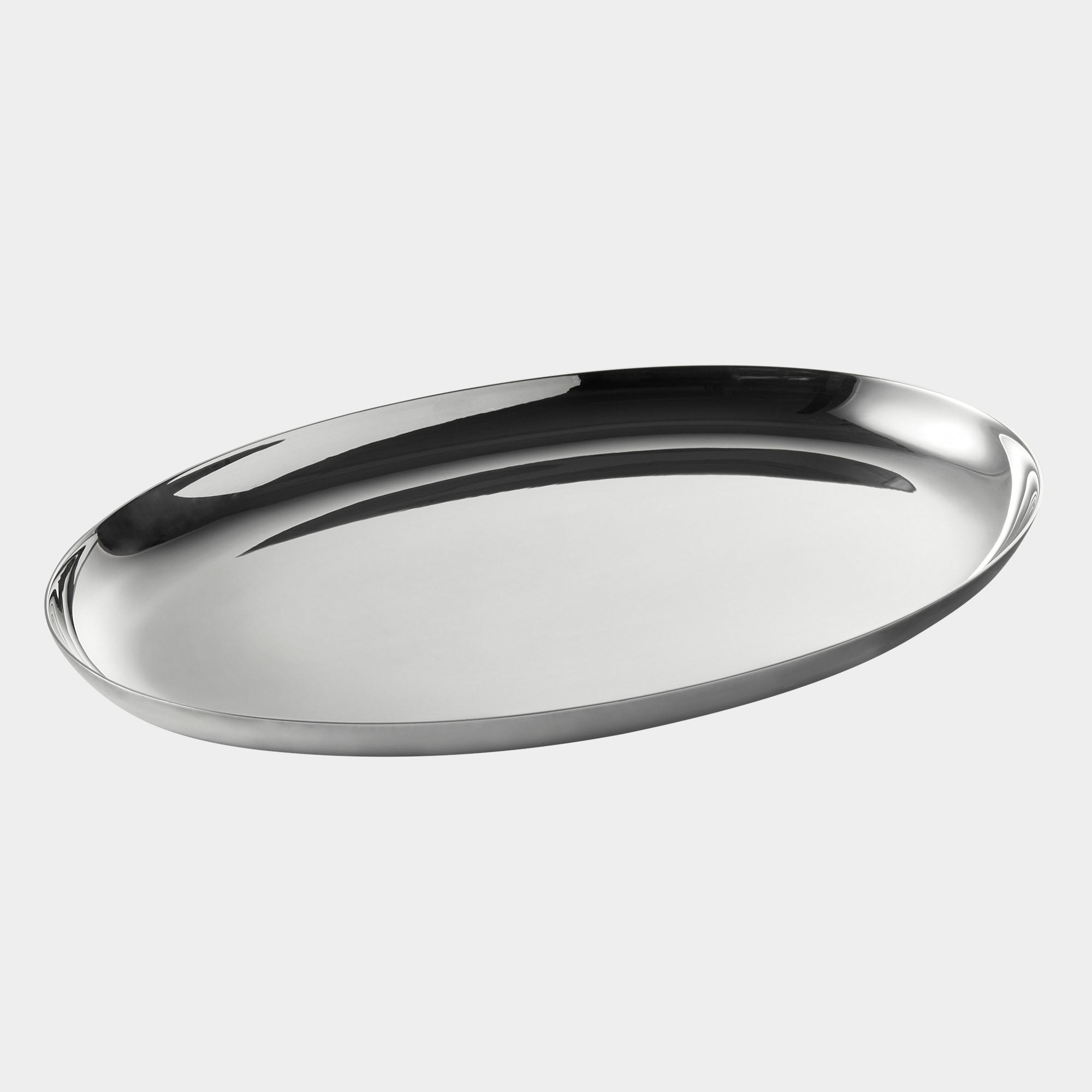 Elegantes ovales 925er Echtsilber-Tablett - Bild 1