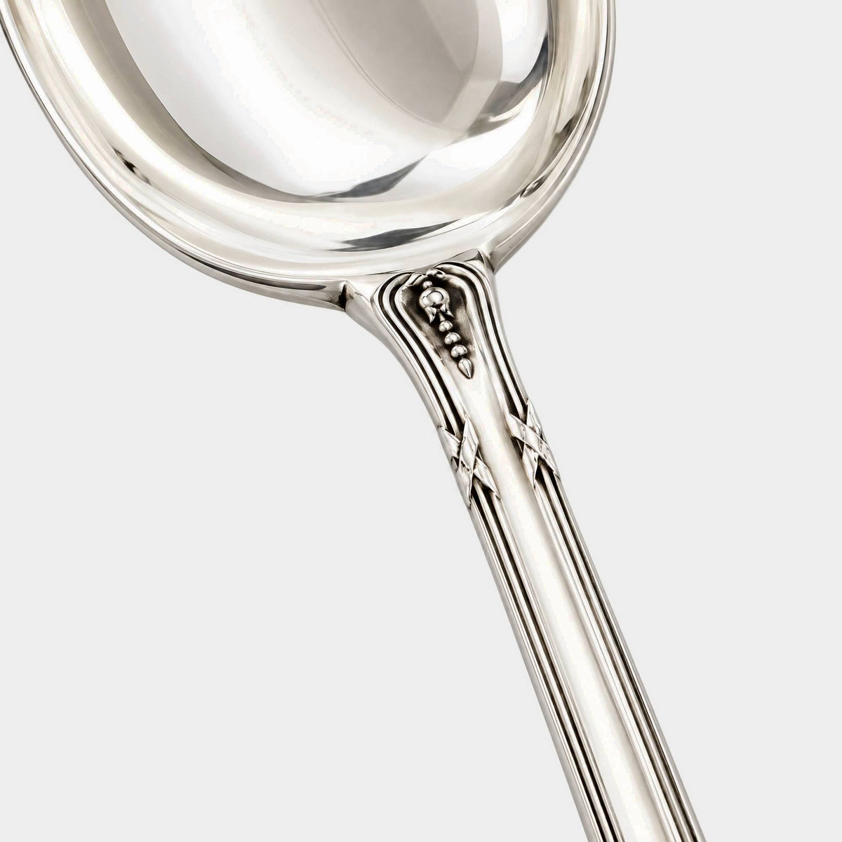 2er Set Gemüselöffel aus 800er Silber mit Kreuzbanddekor - Delheid - Bild 4