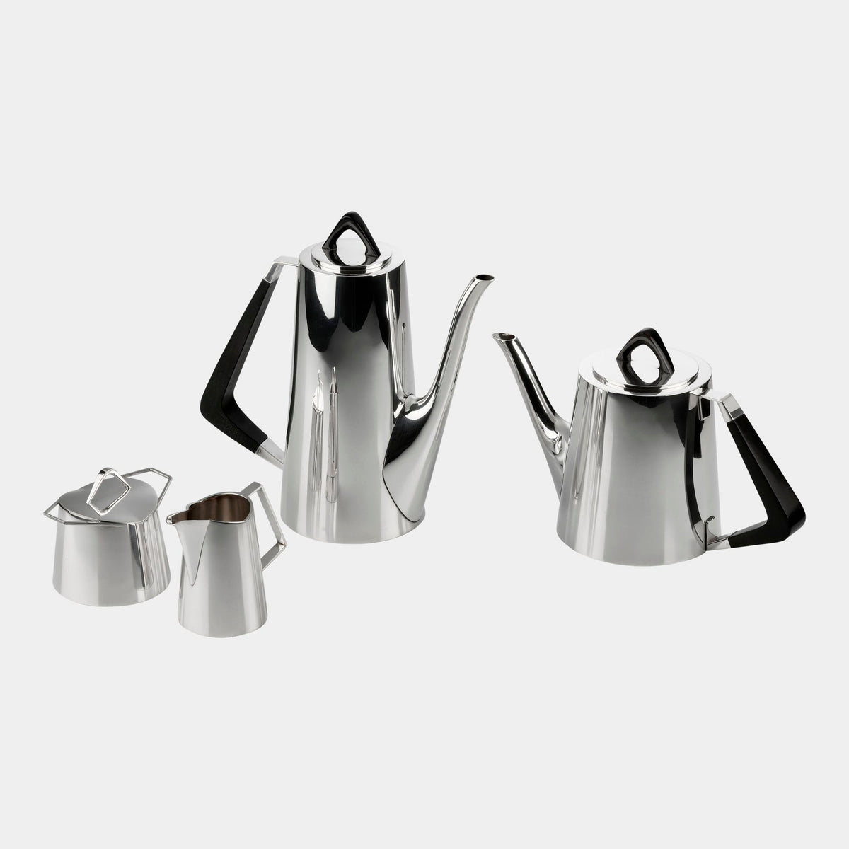 4-tlg. 925er Kaffee- und Teeservice von C.C. Hermann - Bild 1