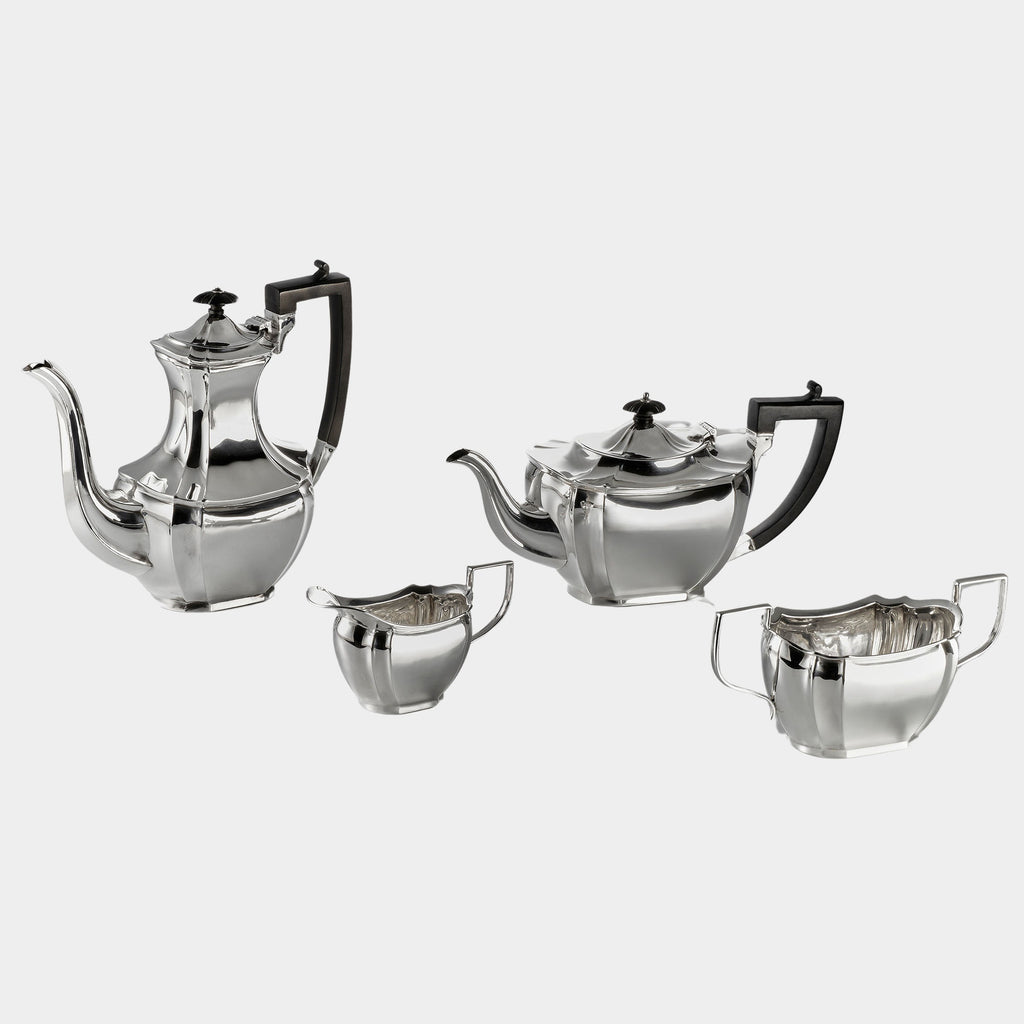 4-teiliges Kaffeeservice aus 925er Silber