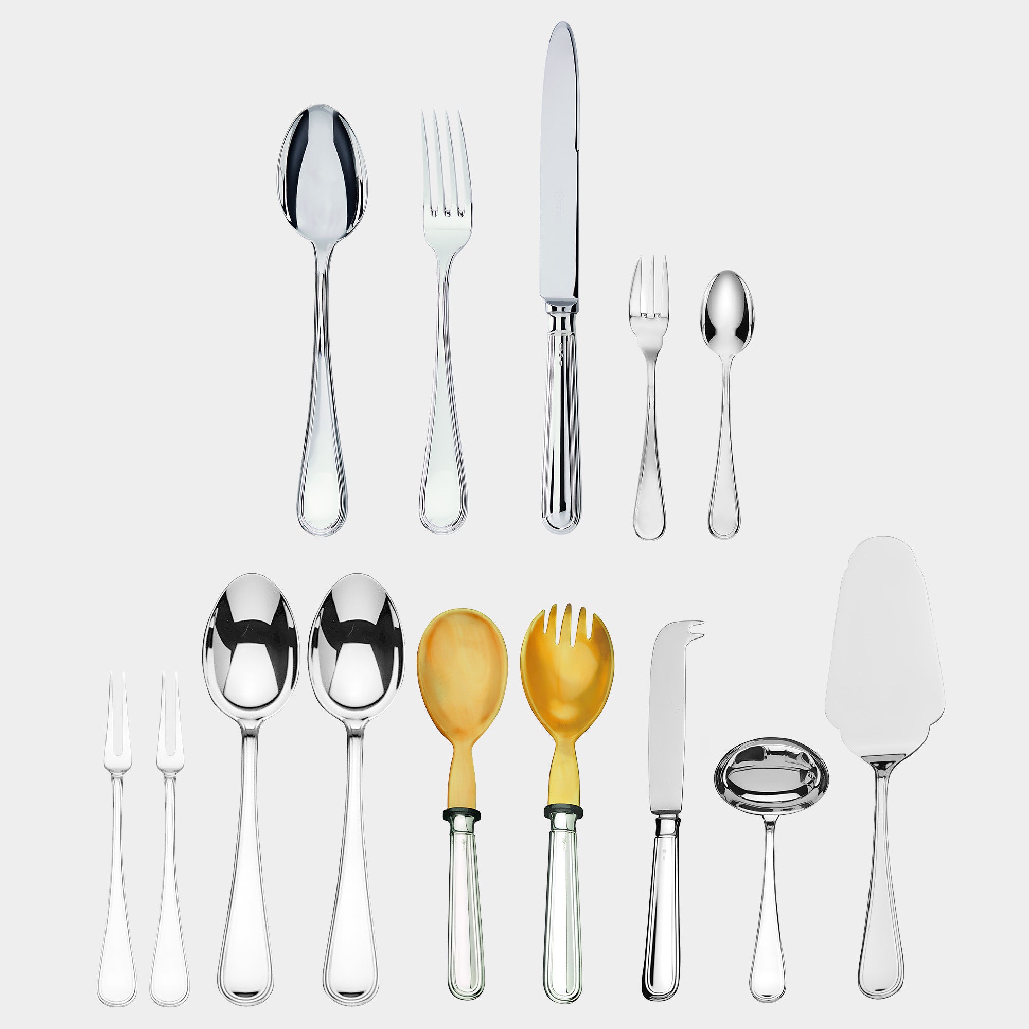 69-tlg. Silberbesteck-Garnitur - Modell Neufaden - Bild 1