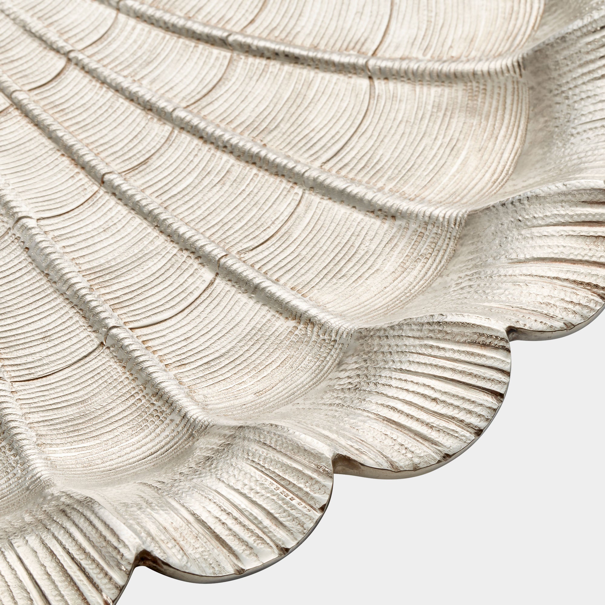 800er Echtsilber Tablett Muschelform - Handgefertigt von Wilkens - Bild 2
