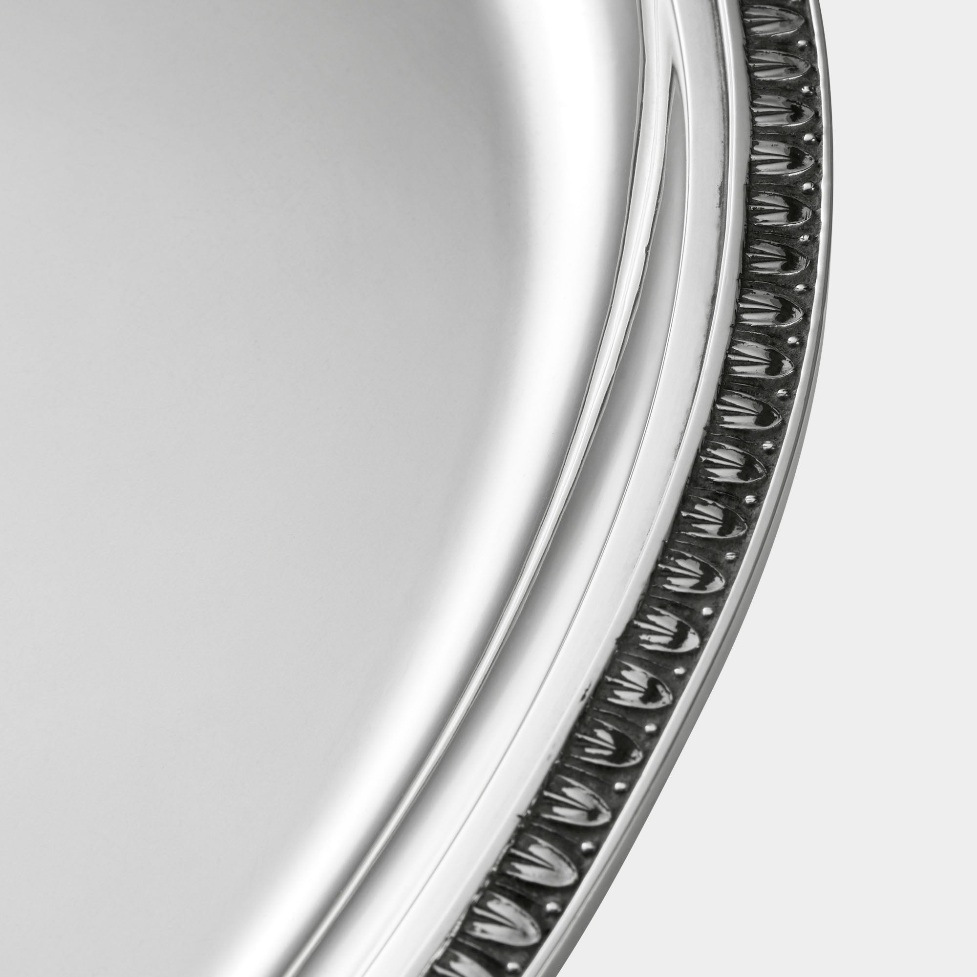 Ovales 800er Tablett - Palmettenrand - Bild 3