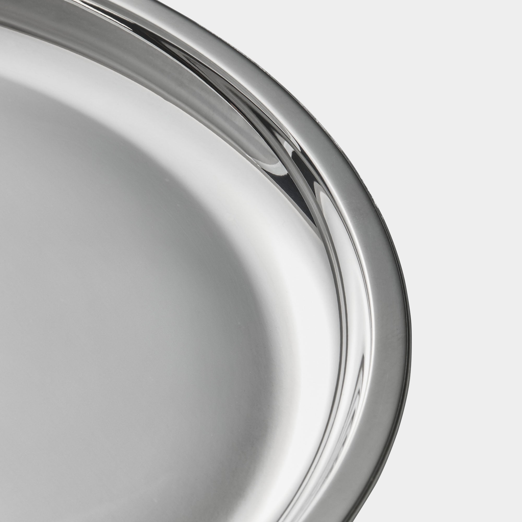 835er Silber-Flaschenteller mit schlichtem Rand