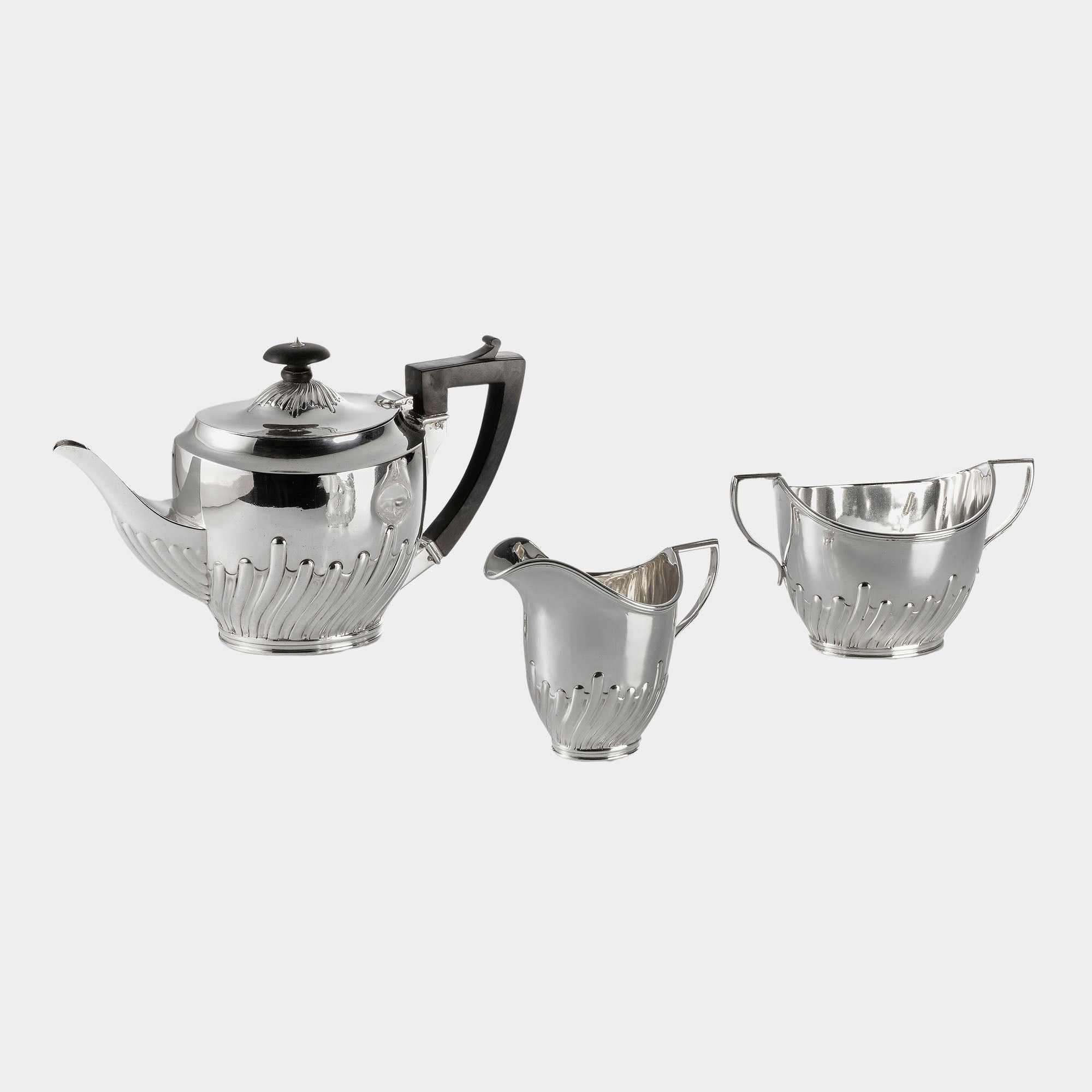 Exquisites 3-tlg. Silber Teeservice - Eleganz aus England - Bild 1