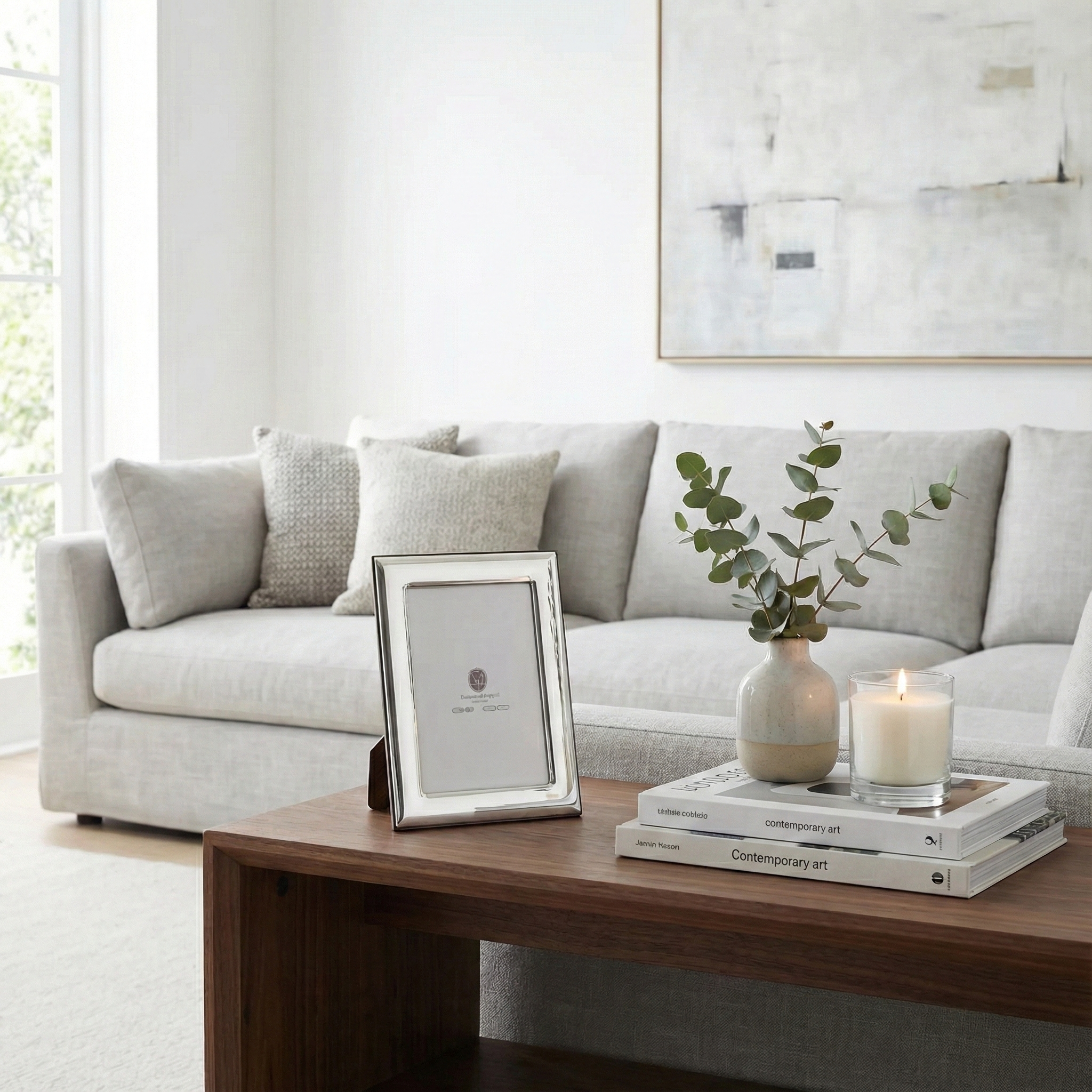 Schlichter 925er Silber-Bilderrahmen - Bild 2