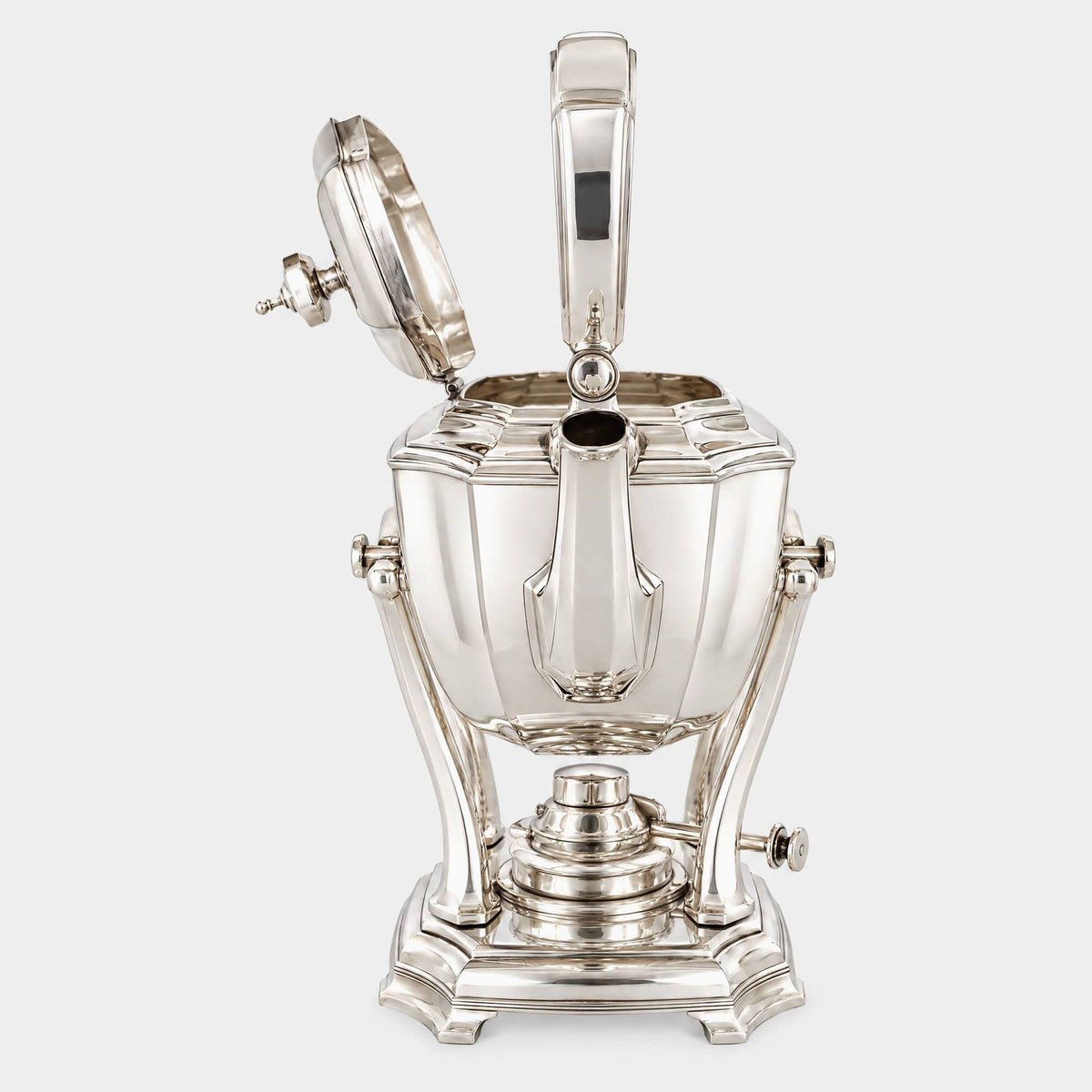 Tiffany & Co. Wasserkessel mit Gestell und Brenner aus 925er Silber - Bild 2