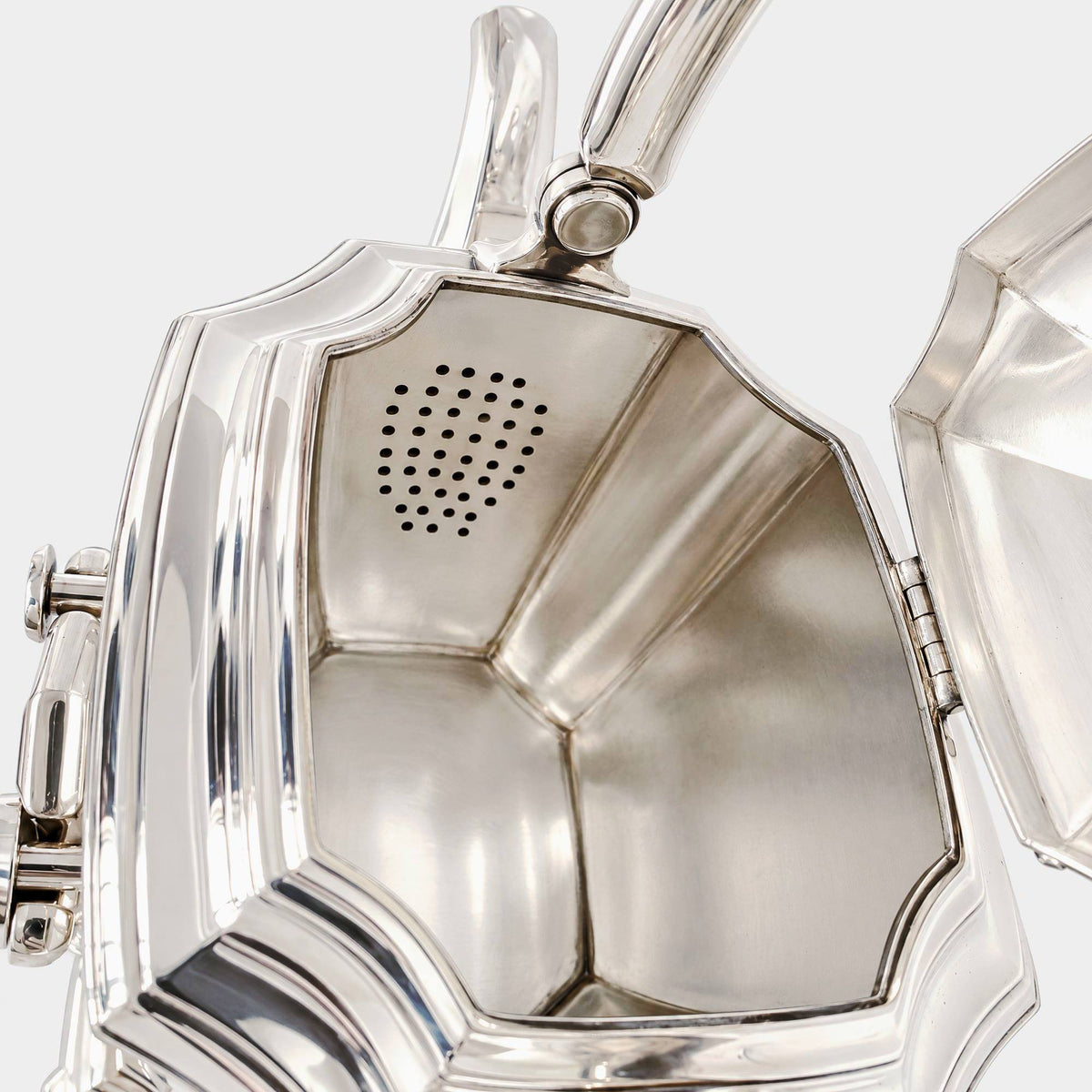 Tiffany & Co. Wasserkessel mit Gestell und Brenner aus 925er Silber - Bild 8