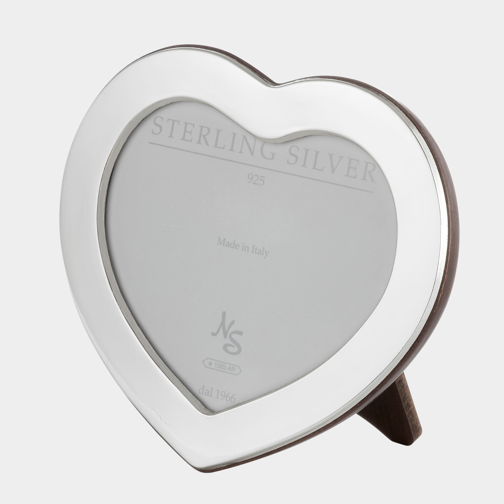Italienischer Silberrahmen Herzform - 6x9 cm - 925er Echtsilber - Bild 1
