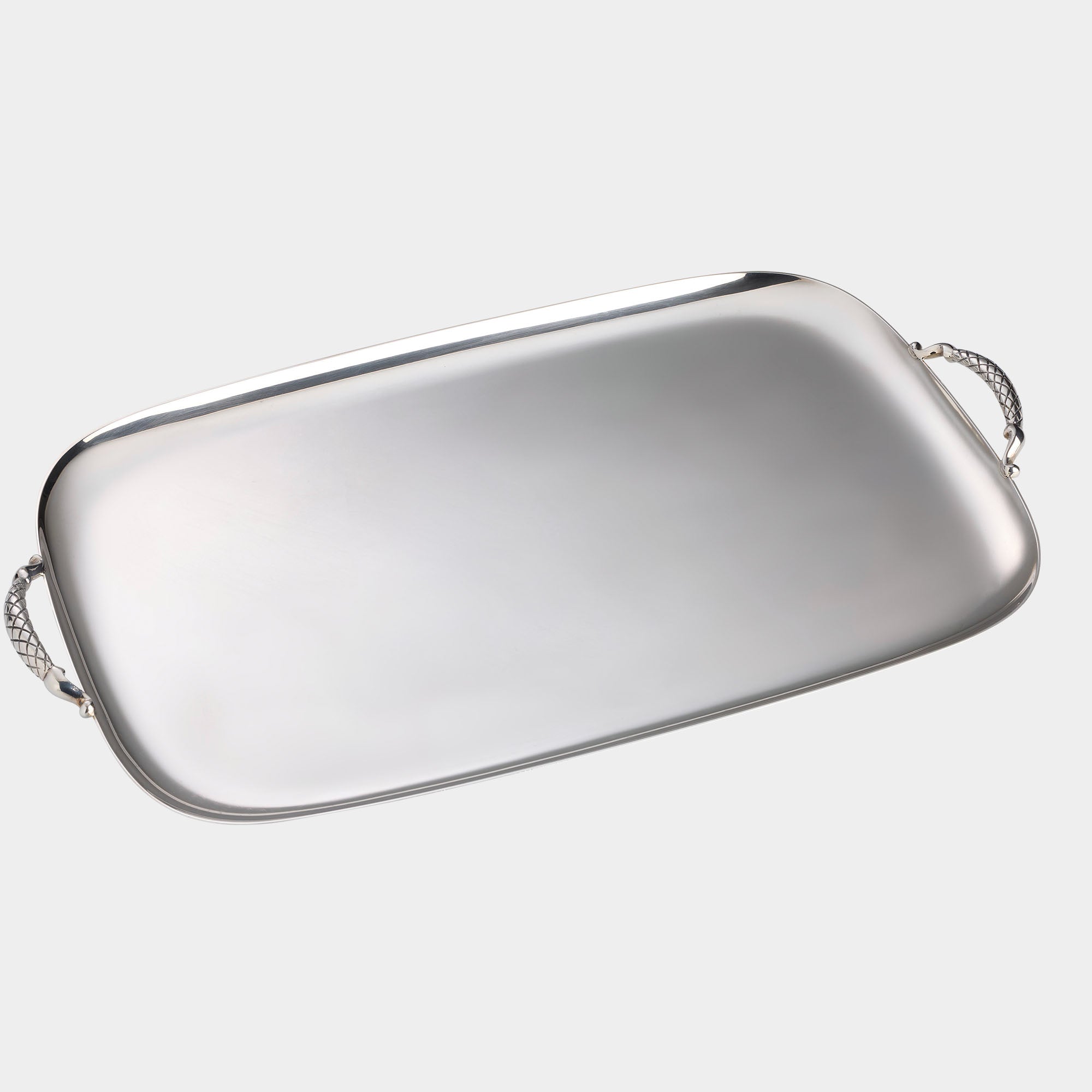 Tablett m. Schlangendekorgriffen Koch & Bergfeld rechteckig - Bild 1