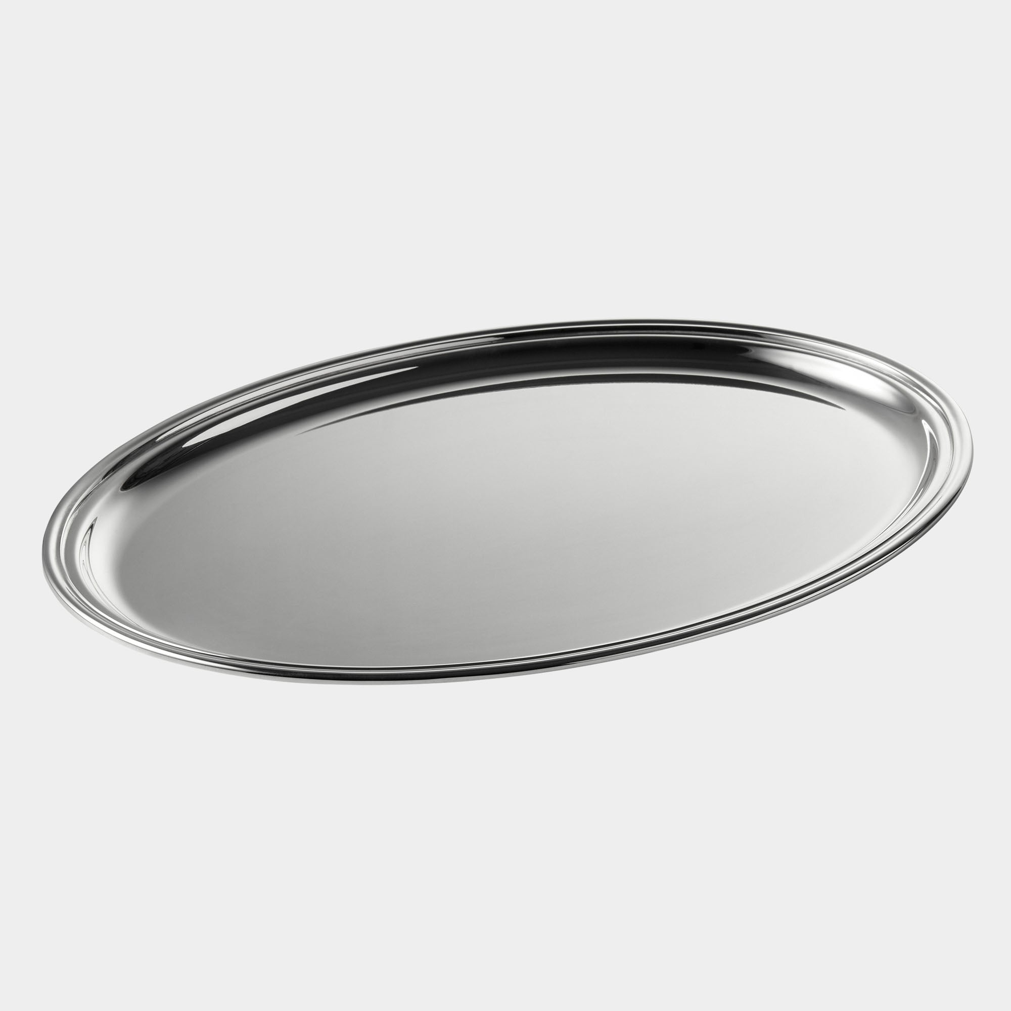 Elegantes 925er Echtsilber Oval-Tablett - Bild 1