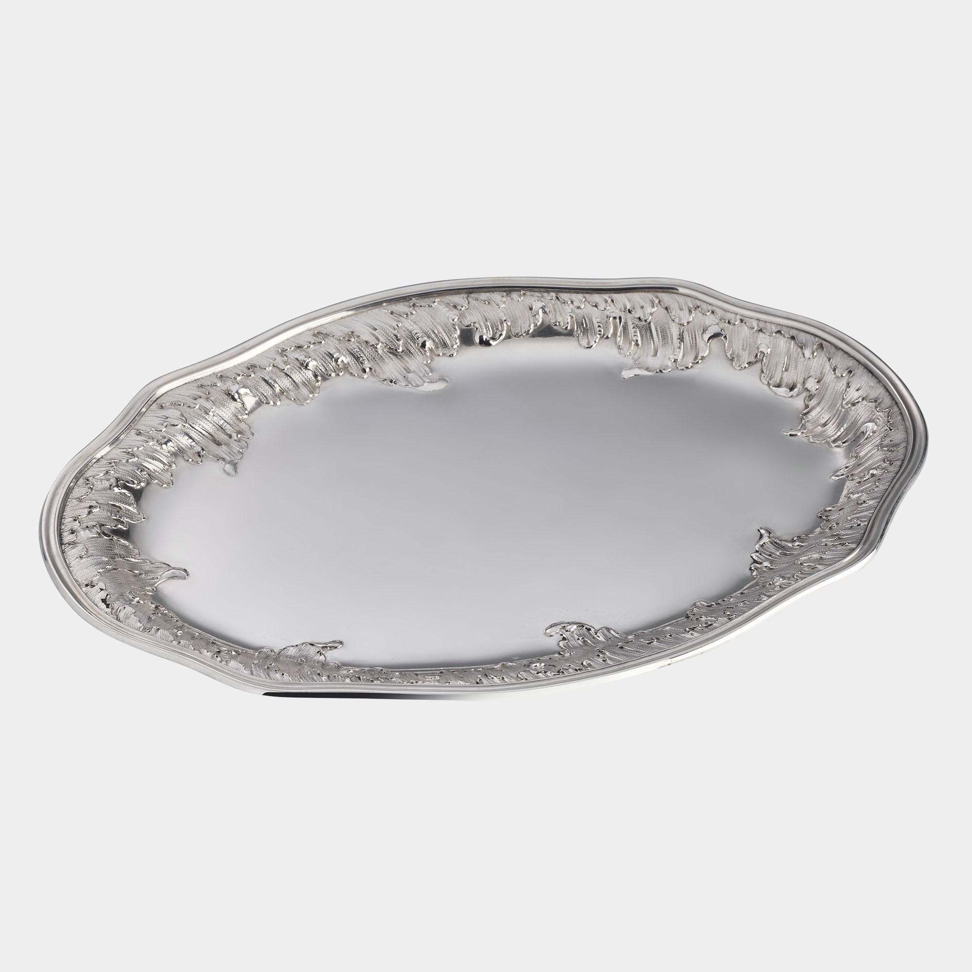 Ovales 800er Silbertablett - Wilkens, Bremen - Bild 1